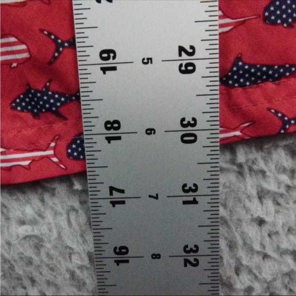 Columbia PFG Button Up Shirt Mens Large Red USA flag Fish Print Vented Fishing - Picture 8 of 12